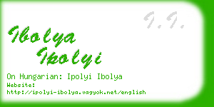 ibolya ipolyi business card